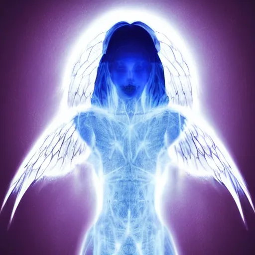 Prompt: portrait of a hyperrealistic stunning xray angel, colorful lightning cinematic, gothic face