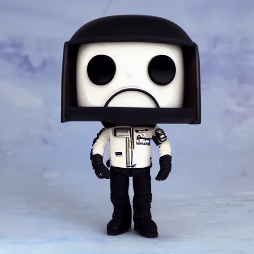 Image similar to the stig from top gear as pop funko