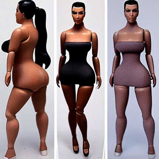 Image similar to kim kardashian as a toy figure.