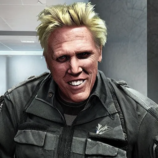 Prompt: gary busey, in tarkov