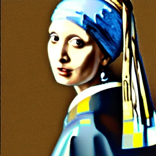 Image similar to monica geller as the girl with the pearl earring