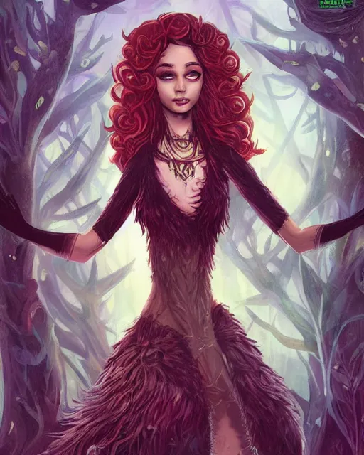 Image similar to rita daniels as the queen of the forest, by Fernanda Suarez and ross tran