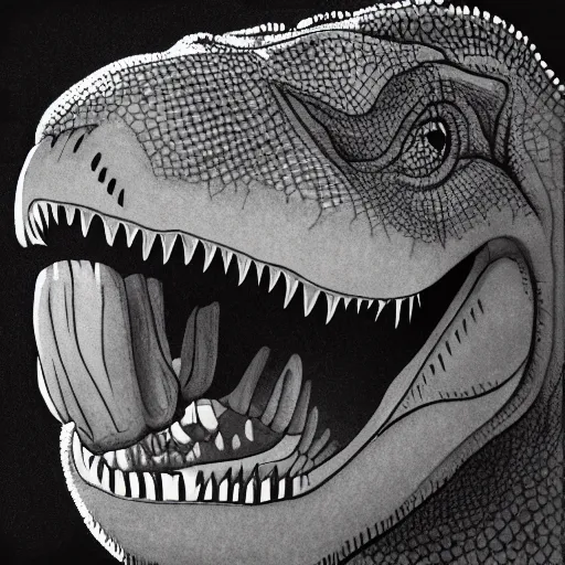 Image similar to a trex portrait