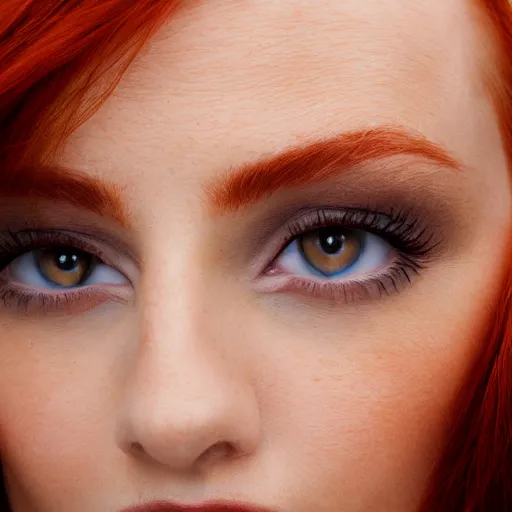 Image similar to redhead beauty, close up portrait photo, 8 k,