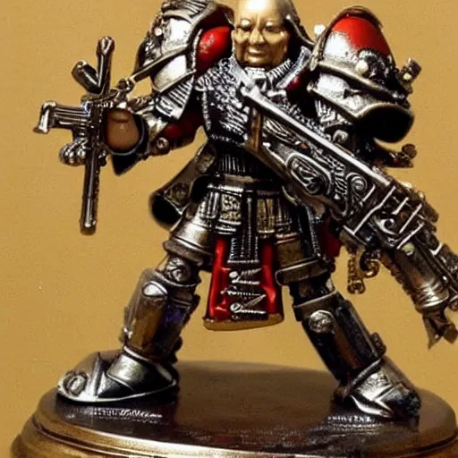 Prompt: God Emperor BongBong Marcos, Warhammer 4K armor,