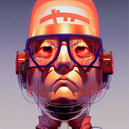 Image similar to prompt : soviet doomer portrait soft light painted by james jean and katsuhiro otomo and erik jones, inspired by akira anime, smooth face feature, intricate oil painting, high detail illustration, sharp high detail, manga and anime 1 9 9 9