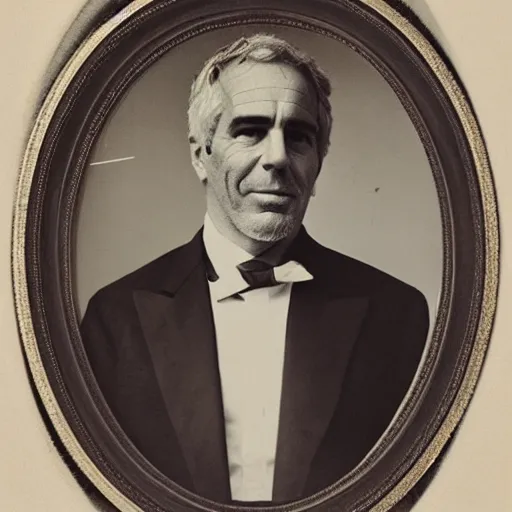 Prompt: official portrait of united states president Jeffrey Epstein, 1865