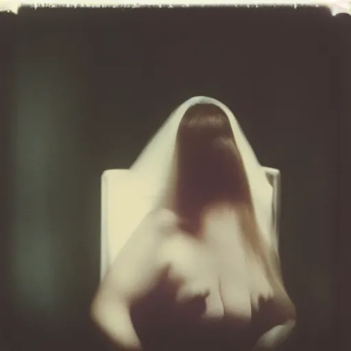 Prompt: ghost, polaroid, by nan goldin, jamel shabbaz, gregg araki