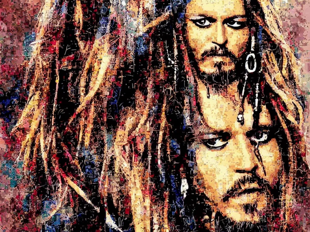 Image similar to Portrait of Captain Jack Sparrow by Derek Gores, Trending on ArtStation
