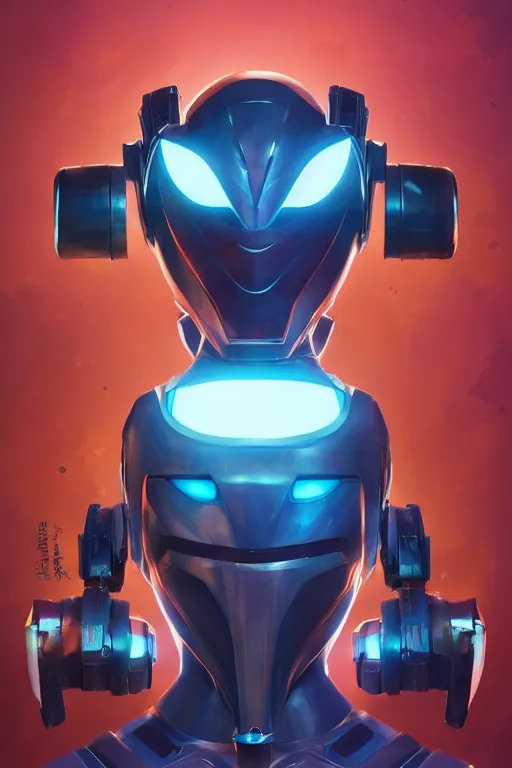 Image similar to epic mask helmet robot ninja portrait stylized as fornite style game design fanart by concept artist gervasio canda, behance hd by jesper ejsing, by rhads, makoto shinkai and lois van baarle, ilya kuvshinov, rossdraws global illumination radiating a glowing aura global illumination ray tracing hdr render in unreal engine 5