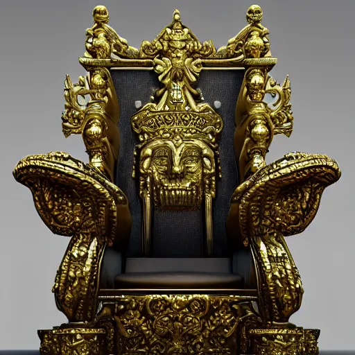 Image similar to a throne made of money, octane render, highly detailed, unreal engine 5, 4 k