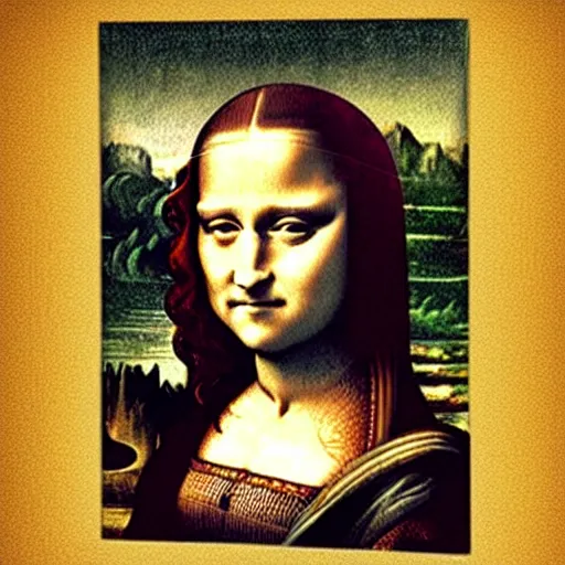 Image similar to monalisa in the style of emma watson