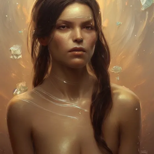 Prompt: a beautiful portrait of a goddess with transparent skin by greg rutkowski and raymond swanland, trending on artstation, ultra realistic digital art