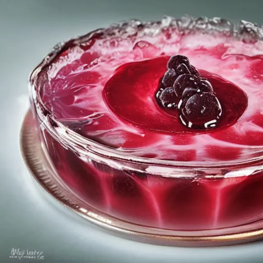 Prompt: ktten made out of jelly, mouthwatering, food photography