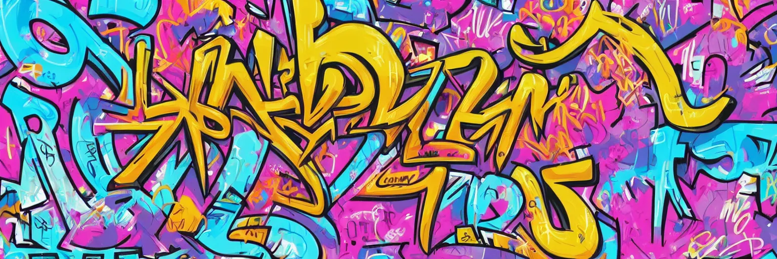 Image similar to graffiti letters, graffiti writing, graffiti, graffiti characters, highly detailed, digital painting, artstation, concept art, sharp focus, illustration, by lisa frank