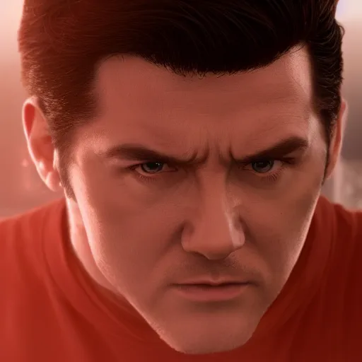Prompt: A photorealistic of TV Show Invincible Mark Grayson HD Wallpaper, trending on artstation, volumetric lighting, micro details, ray tracing, 8k