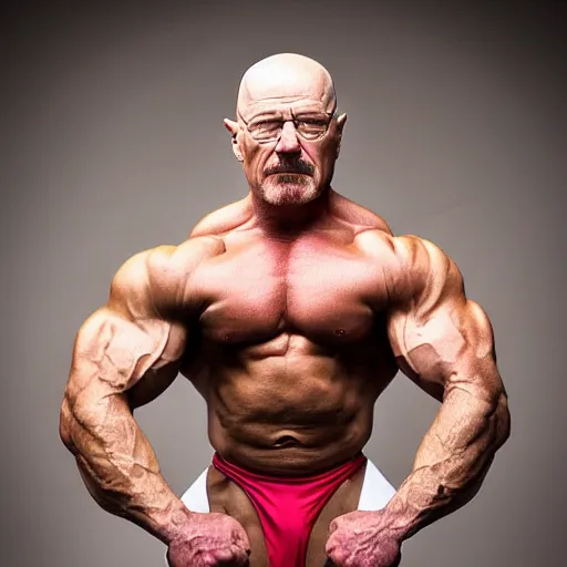 prompthunt: insanely buff ripped walter white with massive muscles