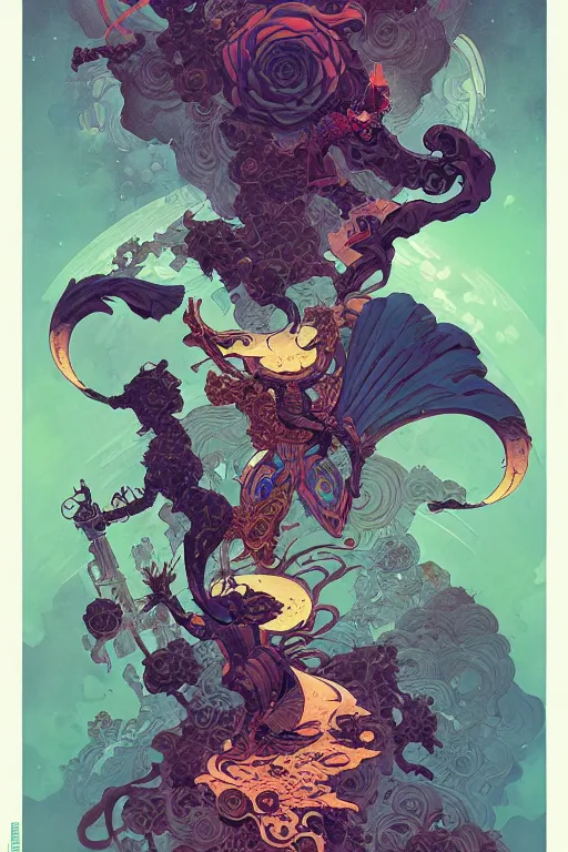 Image similar to tattoo design by kilian eng and victo ngai and james jean and peter mohrbacher and craig mullins