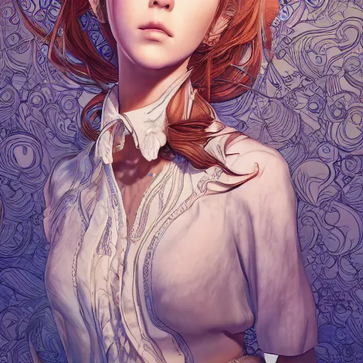 Image similar to the portrait of a blueberry that resembles an absurdly beautiful, graceful, elegant, sophisticated girl, an ultrafine hyperdetailed illustration by kim jung gi, irakli nadar, intricate linework, bright colors, octopath traveler, final fantasy, unreal engine 5 highly rendered, global illumination, radiant light, detailed and intricate environment