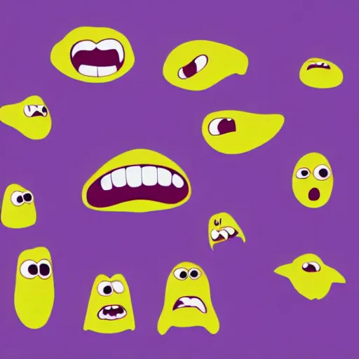 Image similar to an amorphous blob of screaming pixar faces