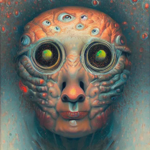 Image similar to a highly detailed portrait of a face made of scary eyeballs, oil on canvas, paul lehr, fine art, masterpiece, 8 k, 4 k, detailed line art, sharp