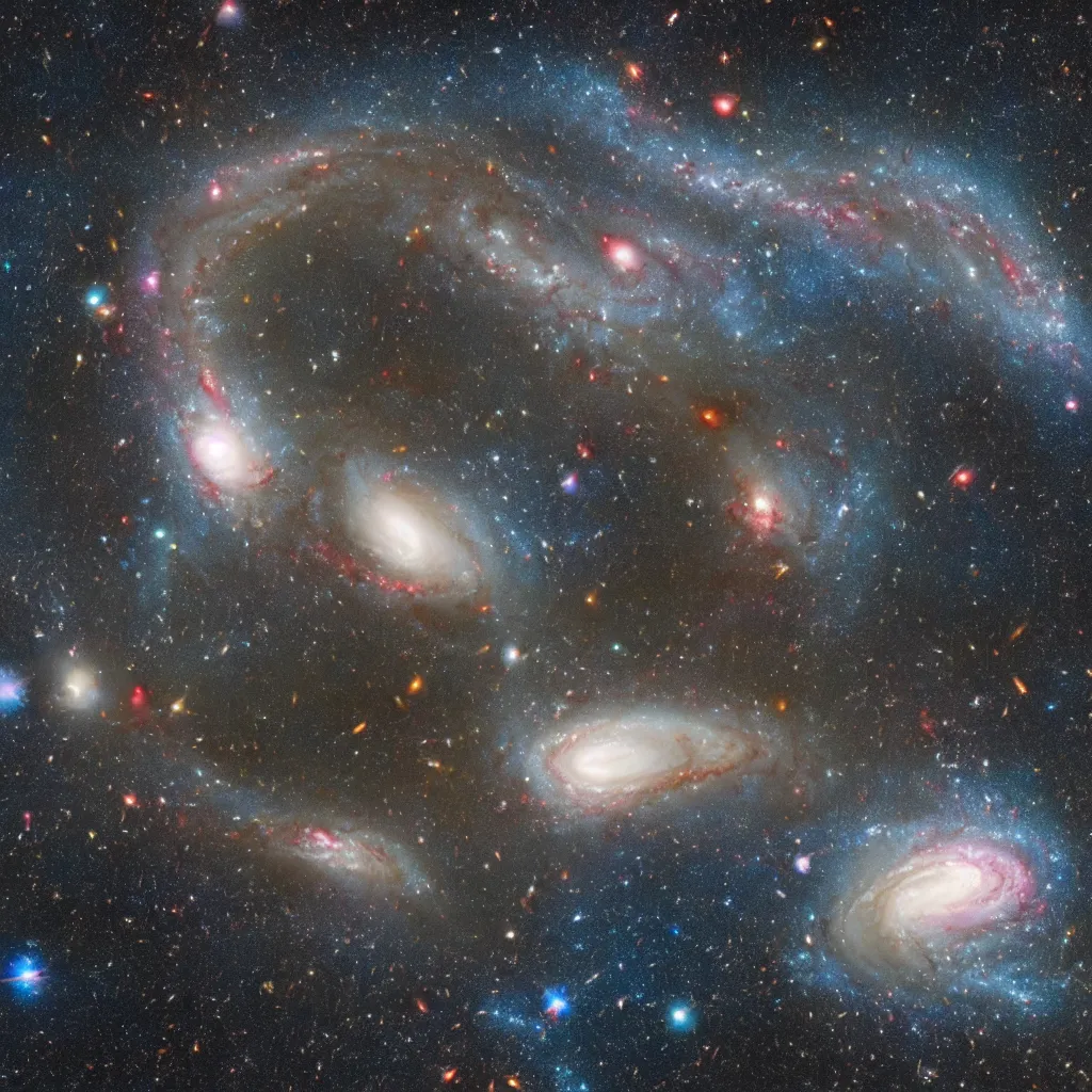 Image similar to two galaxies colliding