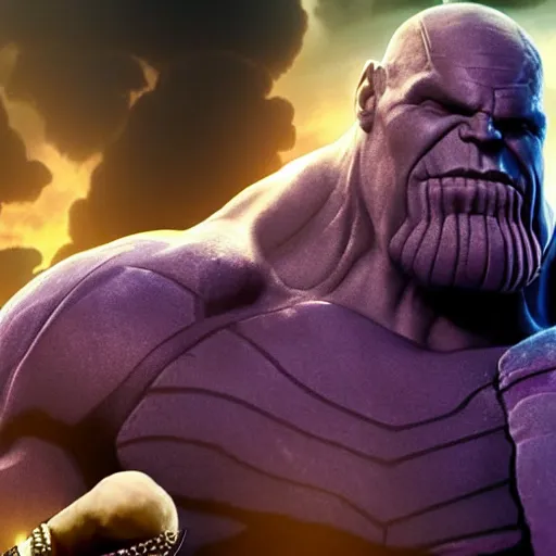 Image similar to thanos stealing someones package,