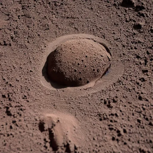 Image similar to faint virgin mary face outline in mars soil