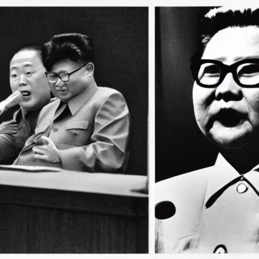 Image similar to found footage of Godzilla and Kim Jong-il