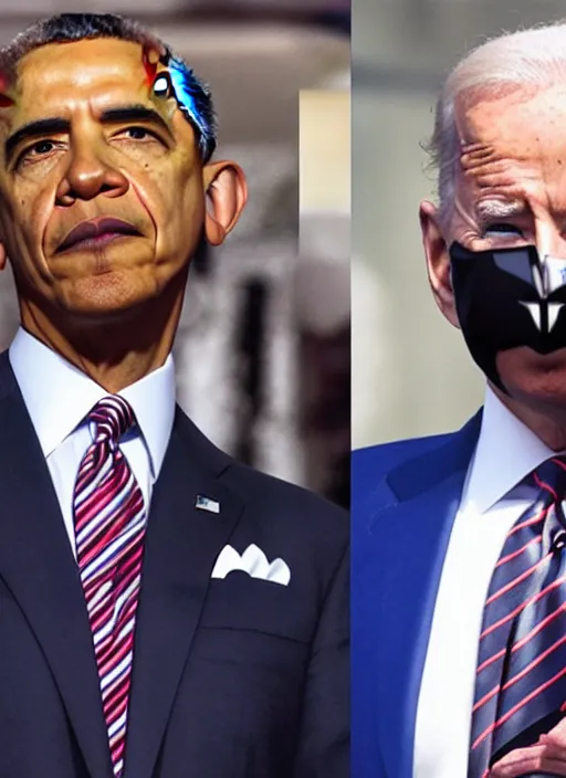 Image similar to : obama trump and biden as anime cartoon character design poke mon dragonball z