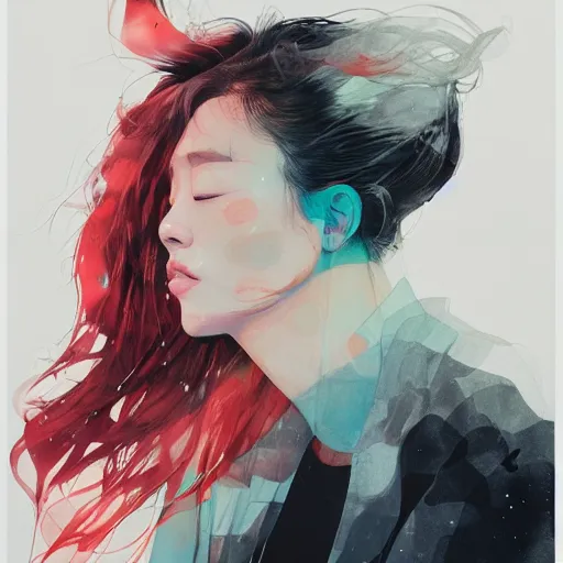Prompt: Lee Jin-Eun by Conrad Roset and Nicola Samuri, rule of thirds, seductive look, beautiful