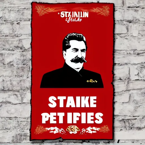 Prompt: stalin. french fries. smoke.