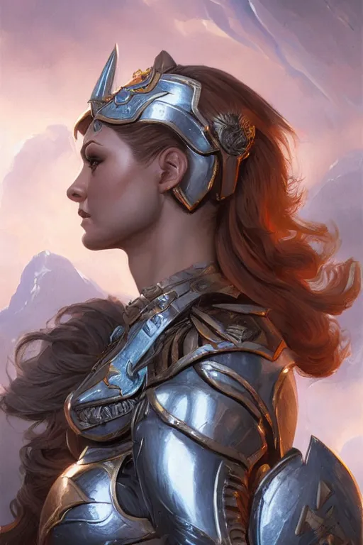 Image similar to amazon valkyrie athena, d & d, fantasy, portrait, highly detailed, headshot, digital painting, trending on artstation, concept art, sharp focus, illustration, art by artgerm and greg rutkowski and magali villeneuve