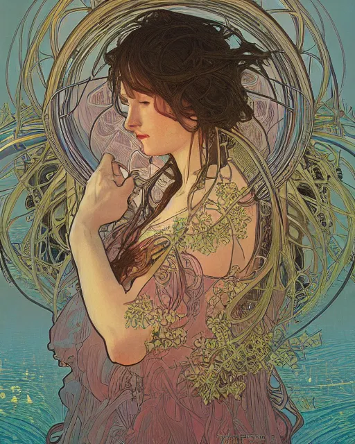 Prompt: the most amazing dream you ever had, hyper realistic, ambient lighting, concept art, intricate, hyper detailed, smooth, alphonse mucha, moebius, vlop, beeple