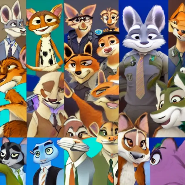 Image similar to furry in the style of zootopia