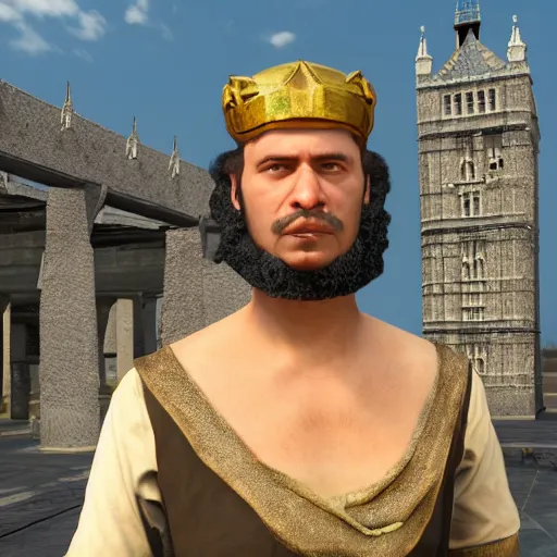 Prompt: the lead character for an online historically accurate recreation of Londinium in 100BC. Unreal engine