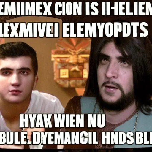 Image similar to hypergaming complaining to alexios about enderchests