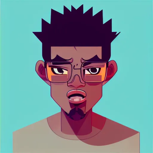 Image similar to 2 d character design, male rapper, vector art, digital art, portrait, 4 k, 8 k, sharp focus, smooth, illustration, concept art, music artist