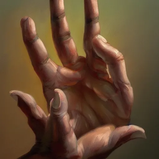 Image similar to The Hand of god, concept art oil painting by Jama Jurabaev, extremely detailed, hard brush, artstation