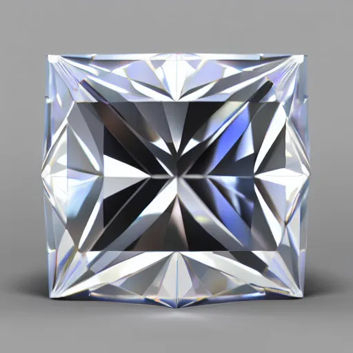 Prompt: crystal diamond in 3d, 4k, mega realism