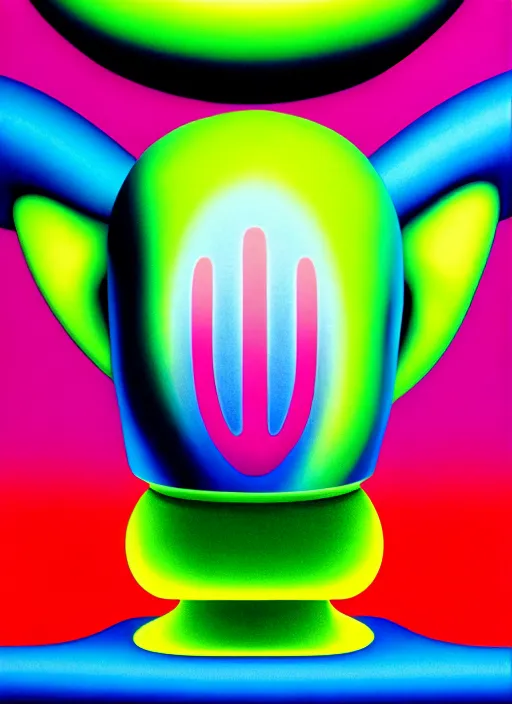 Prompt: alien by shusei nagaoka, kaws, david rudnick, airbrush on canvas, pastell colours, cell shaded, 8 k