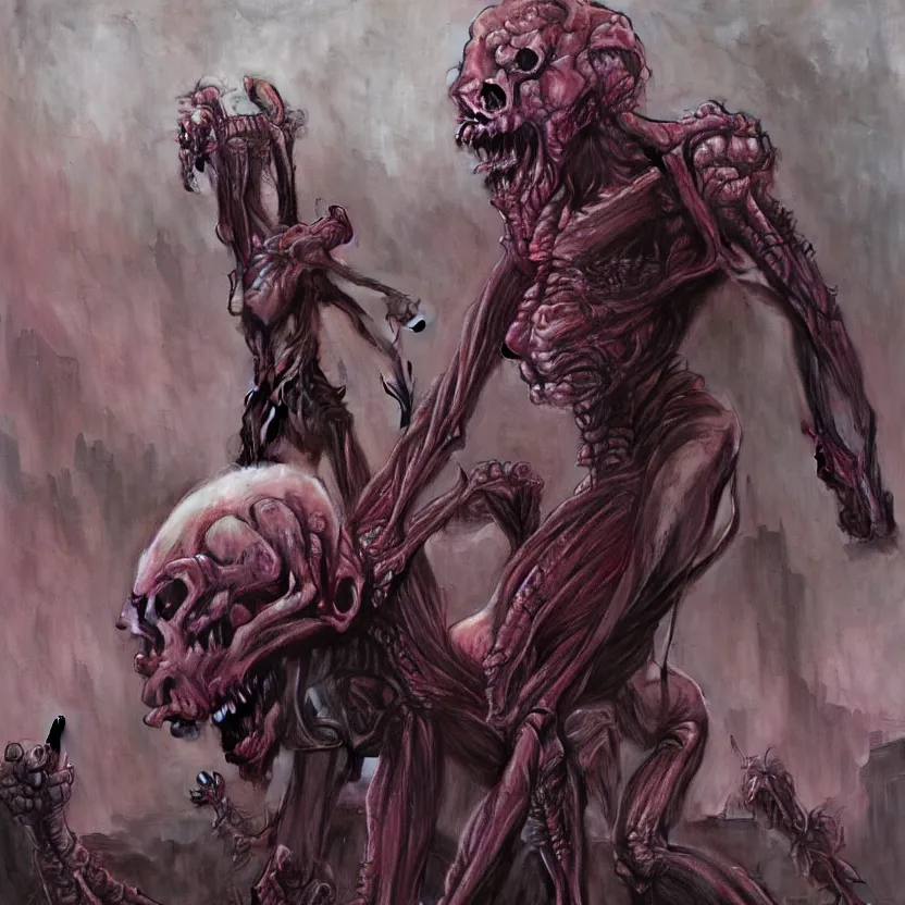 Image similar to still frame from Prometheus movie by Hajime Isayama, WH40k chaos Slaanesh succubus army by wayne barlowe by Ken Currie painted by Dariusz Zawadzki by giger by beksinski