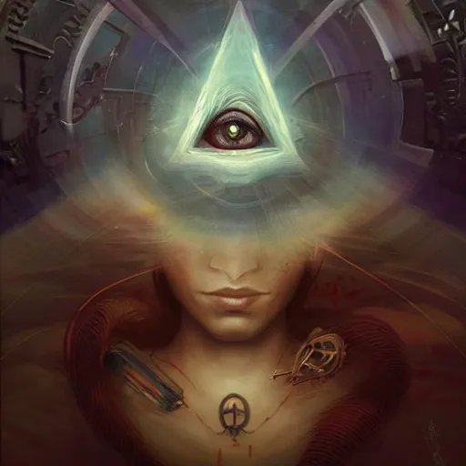 Image similar to paralyzed possessed by the deceased, the all seeing eye in the forehead of reality, a fire of a million guns, the mother of a millions sounds, god emperor of civilization illustration trending on artstation, anime. by peter mohrbacher and artgerm and greg rutkowski and ilya kuvshinov. high quality, stunning, intricate detailed landscape. 8 k