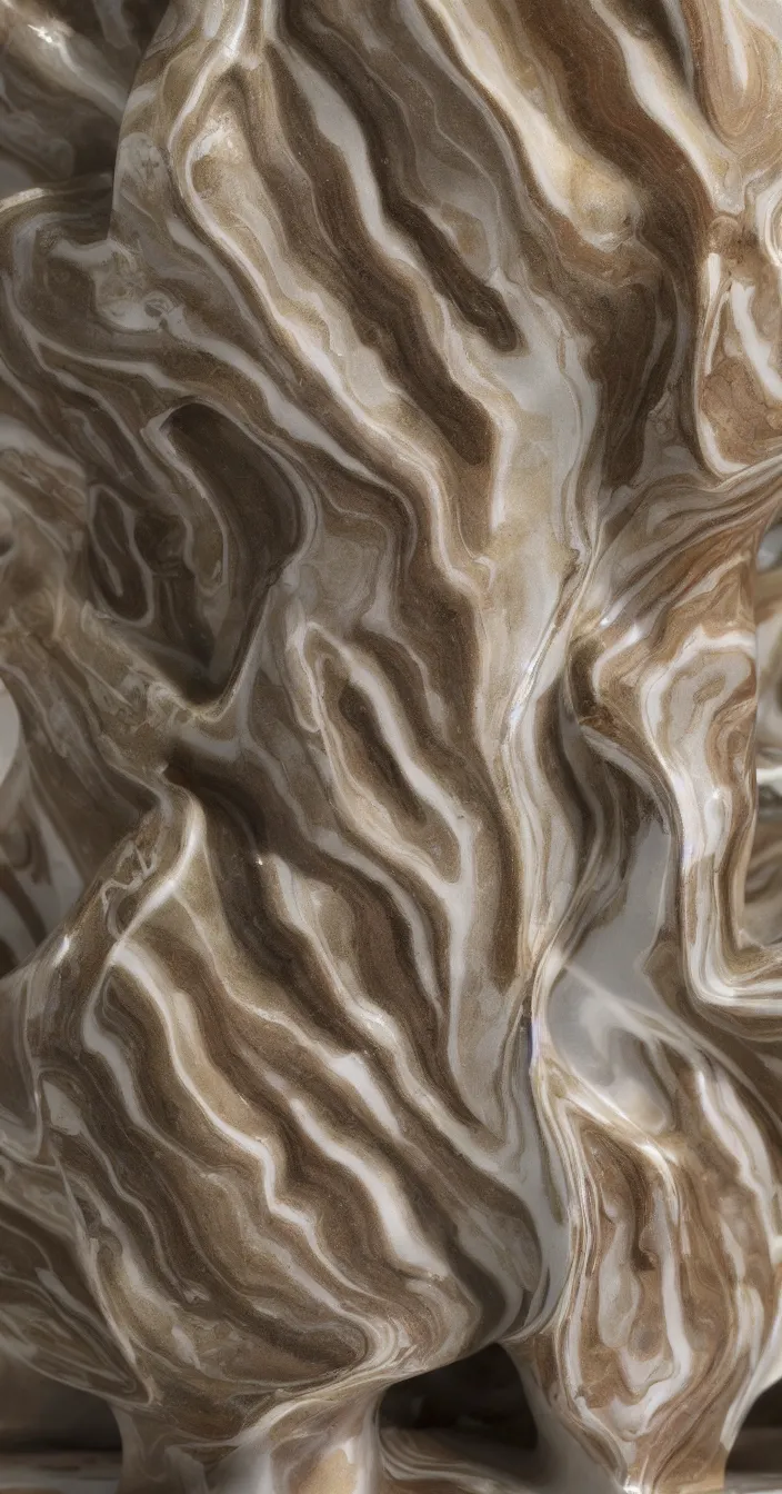 Prompt: abstract marbled statue with quartz veins, glossy, sss gi blender, made by gaudi, heavy grain, high quality