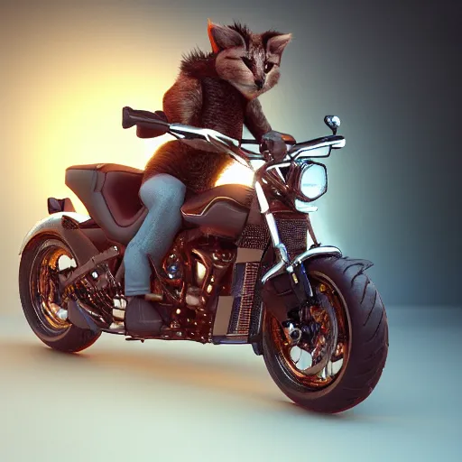 Prompt: cute caracal riding a harley davidson motorcycle, hyper detailed, digital art, trending in artstation, cinematic lighting, studio quality, smooth render, unreal engine 5 rendered, octane rendered