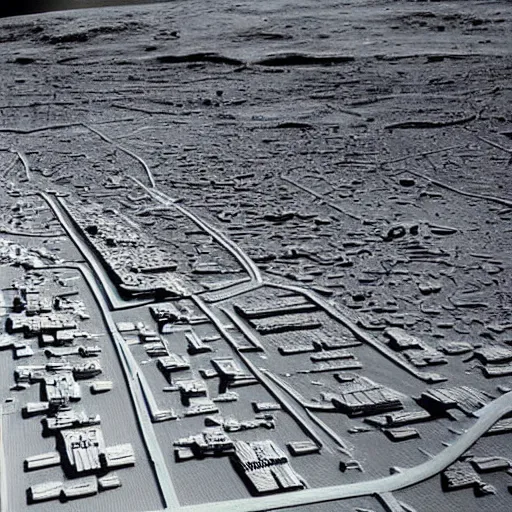 Image similar to moonwalker photo, city street on the moon, a detailed image of a future norilsk base, moon landscape