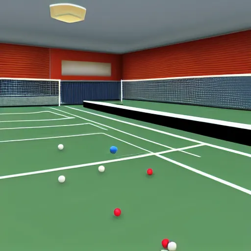 Image similar to wii sports : tennis : target practice liminal space, backrooms, free space, empty