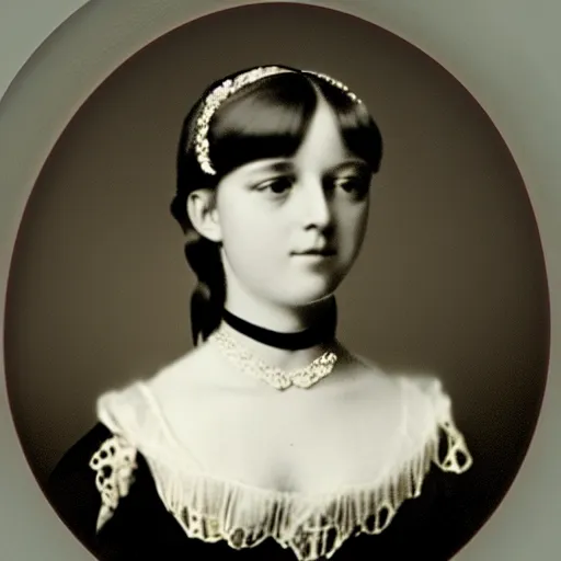 Image similar to a clear photo of a german young adult princess, circa 1 8 5 4