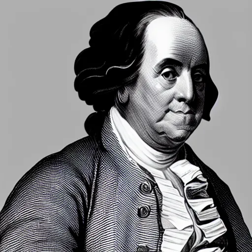 Image similar to photo of benjamin franklin at the met gala