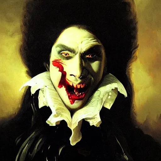 Prompt: oil painting portrait of (vampire) by hyacinthe rigaud, (Greg rutkowski) highly detailed fancy cake